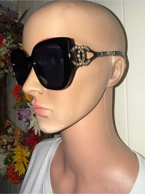 Oversized Black Square Sunglasses | Dark Lens Statement Shades